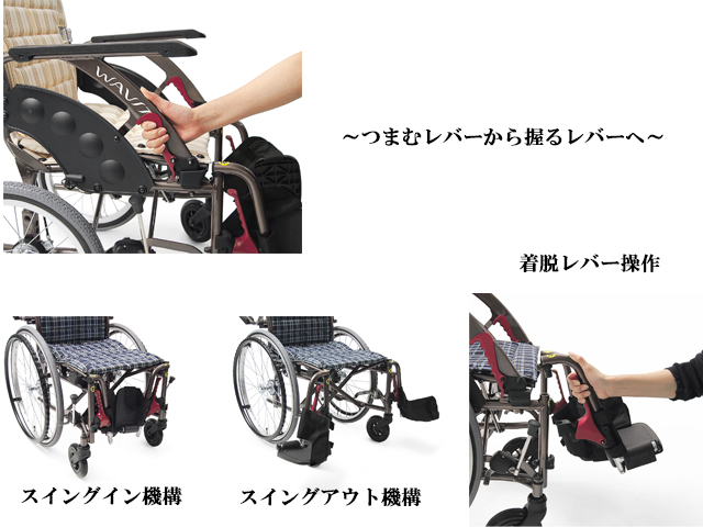 カワムラサイクル 次世代標準型車椅子 自走式 WAVIT+ ウェイビットプラス WAP22